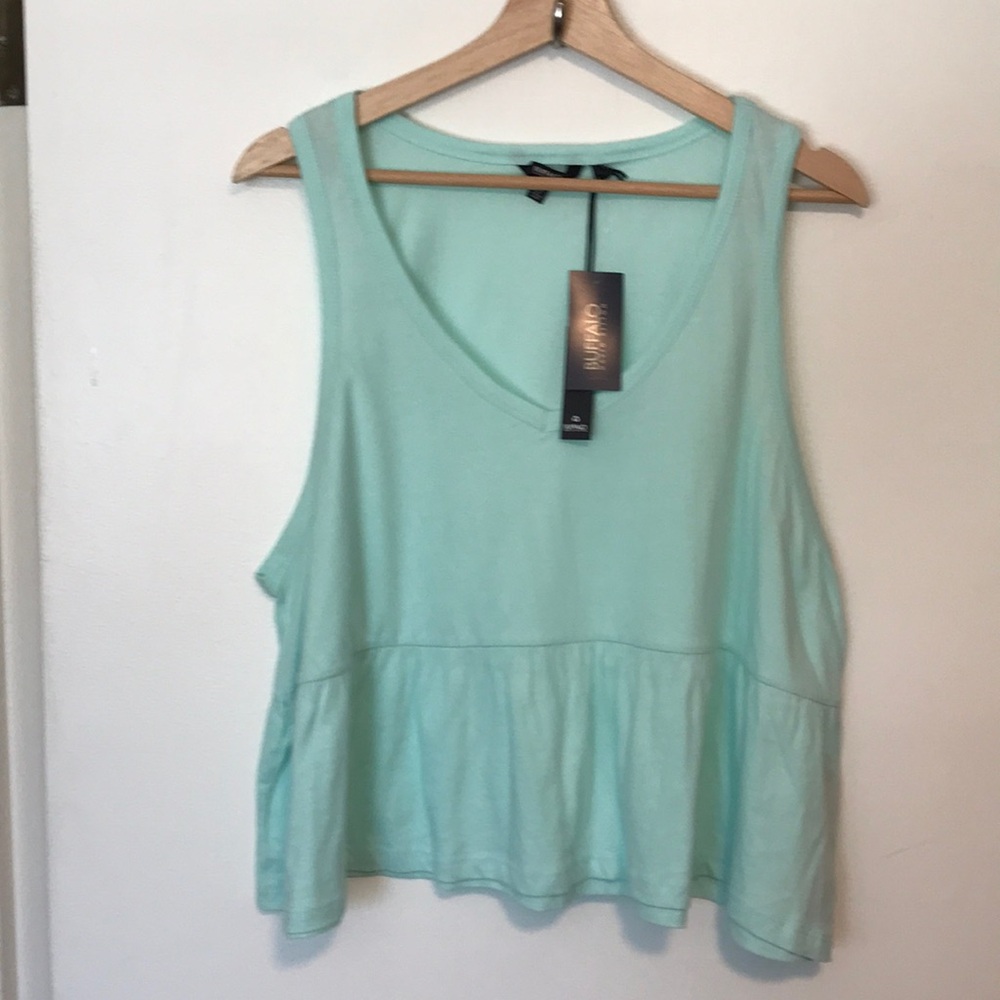 NEW Buffalo David Bitton Aqua Tank Top